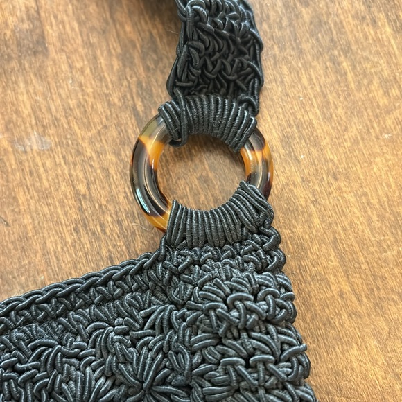 Black Crochet Crossbody bag - Picture 3 of 9